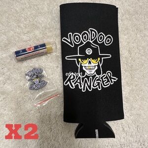 TWO SETS New Belgium Brewing Voodoo Ranger Koozie Pin Lipbalm Set